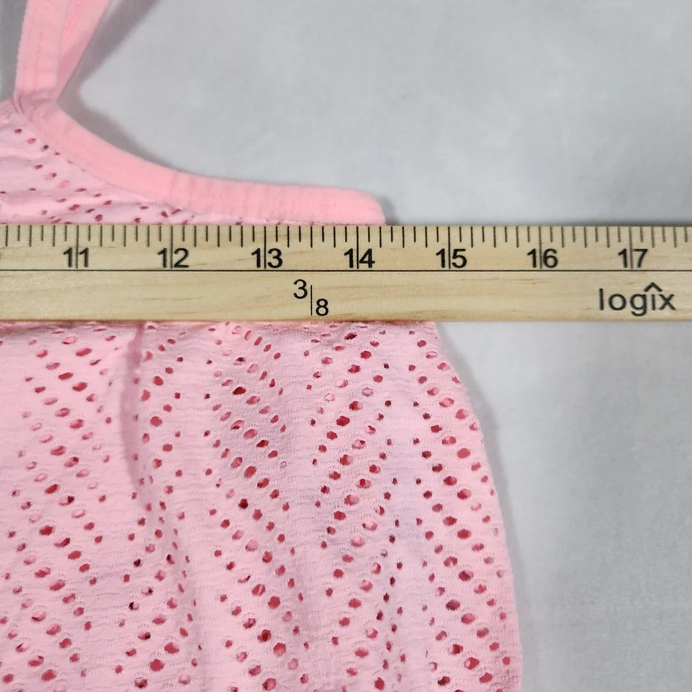 Hurley Girls XL Pink Crochet Eyelet Swim Cover Up Dress Beach Vacation Resort